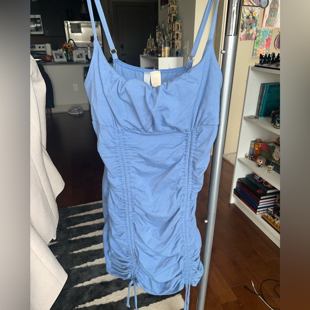 Ruched Blue Minidress Never Worn